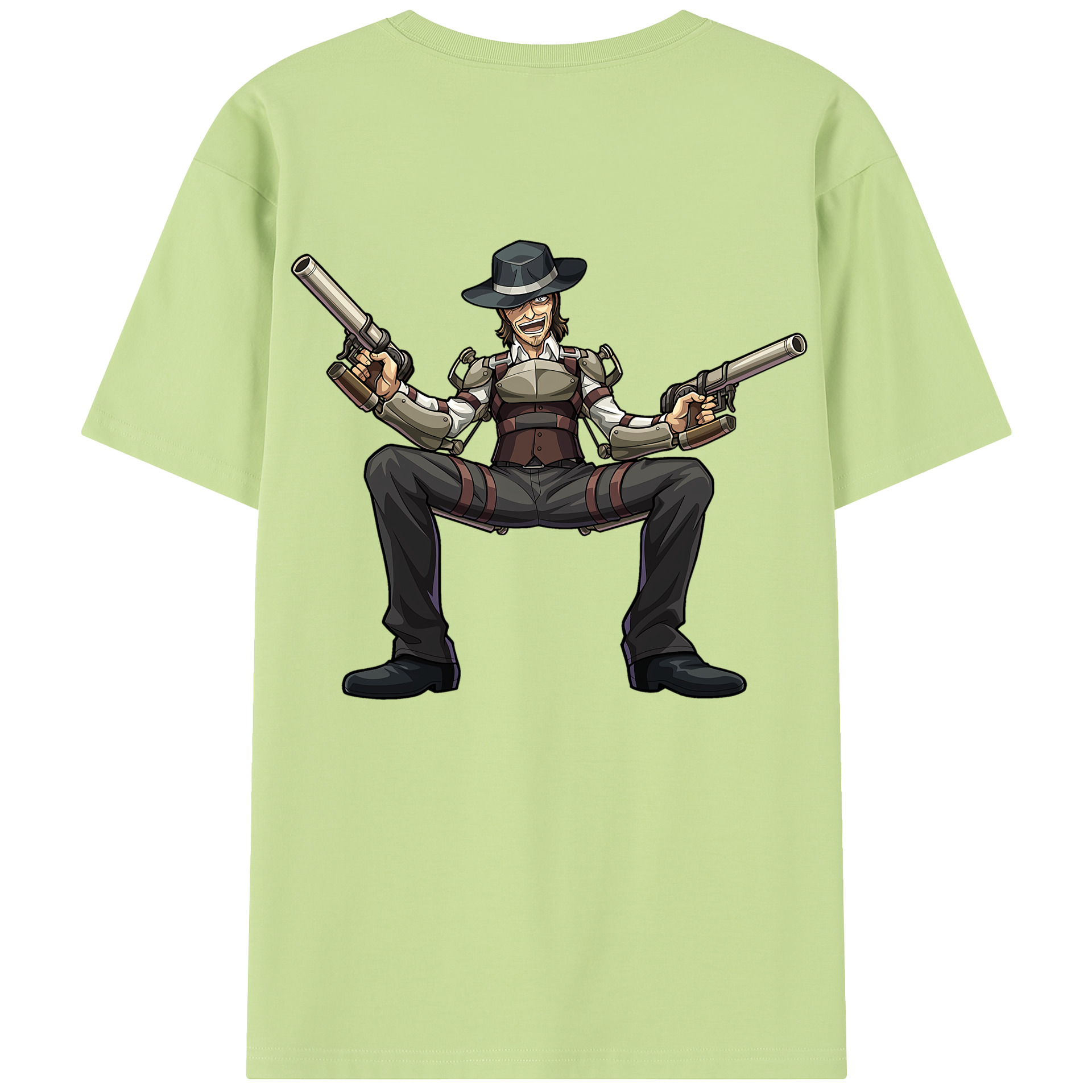 （画像用） 進撃の巨人 ケニー·アッカーマン Attack on Titan Kenny Ackerman 綿100％半袖Tシャツ（背面プリント）